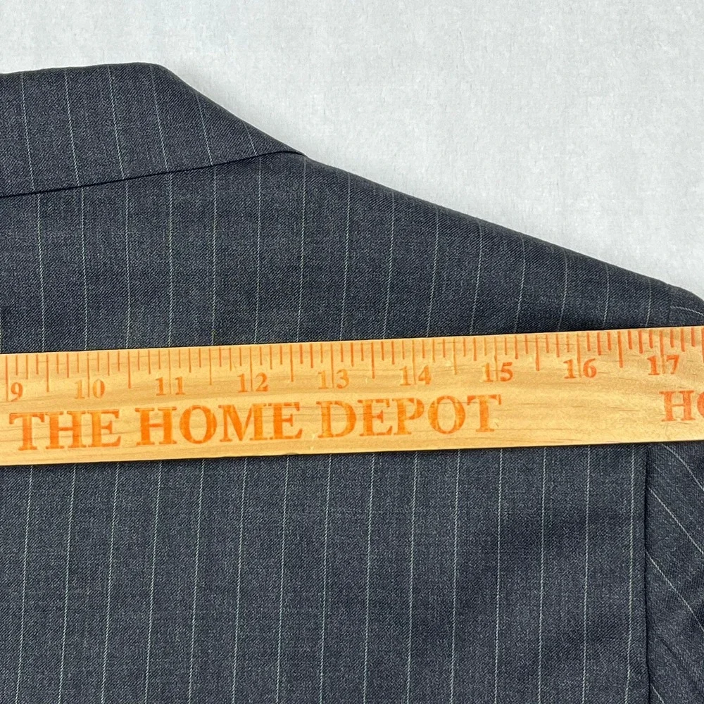 Brooks Brothers 1818 Fitzgerald Blazer Mens 40S Charcoal Grey Pinstripe Wool USA